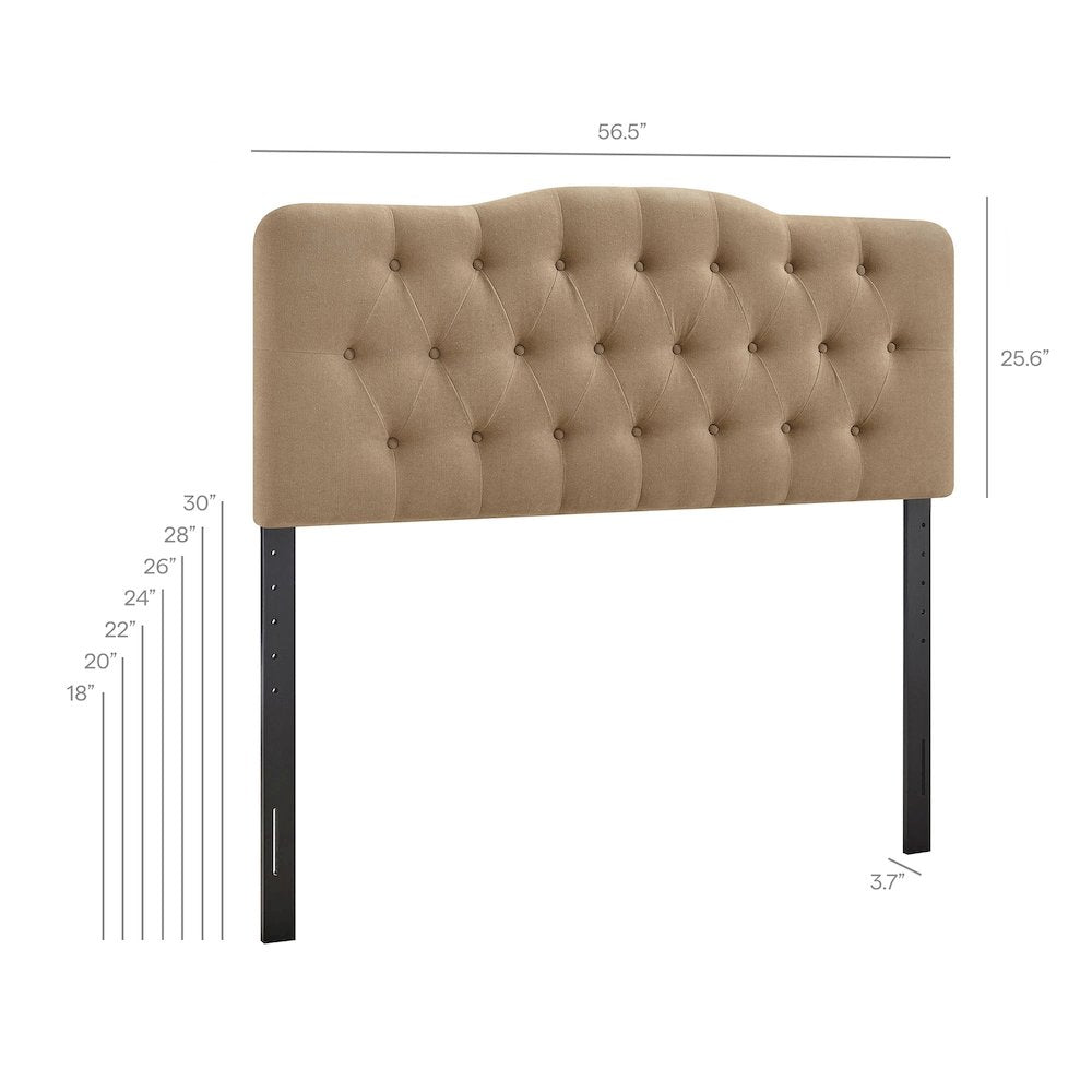Annabel Premium Linen Blend Full Headboard