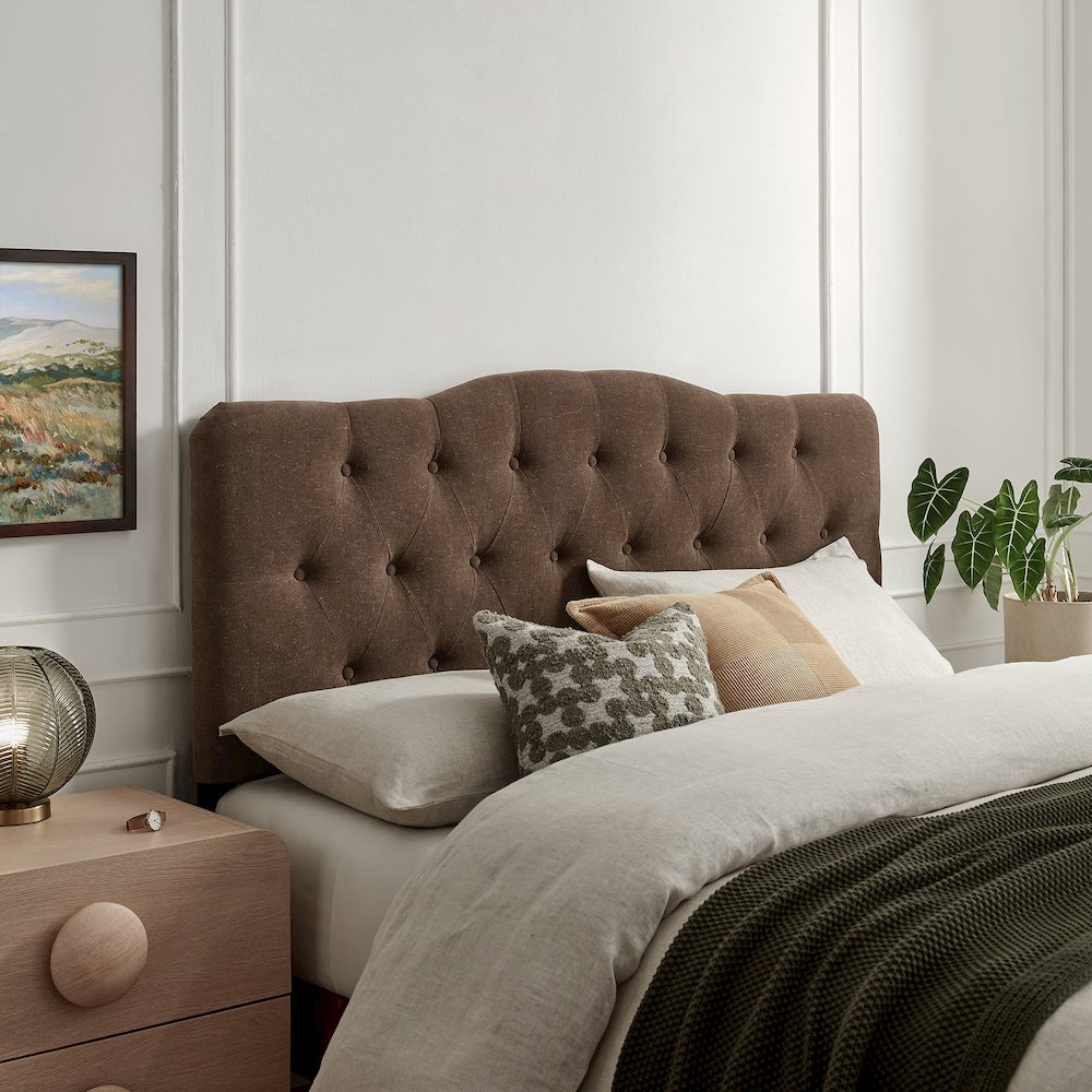 Annabel Premium Linen Blend Full Headboard