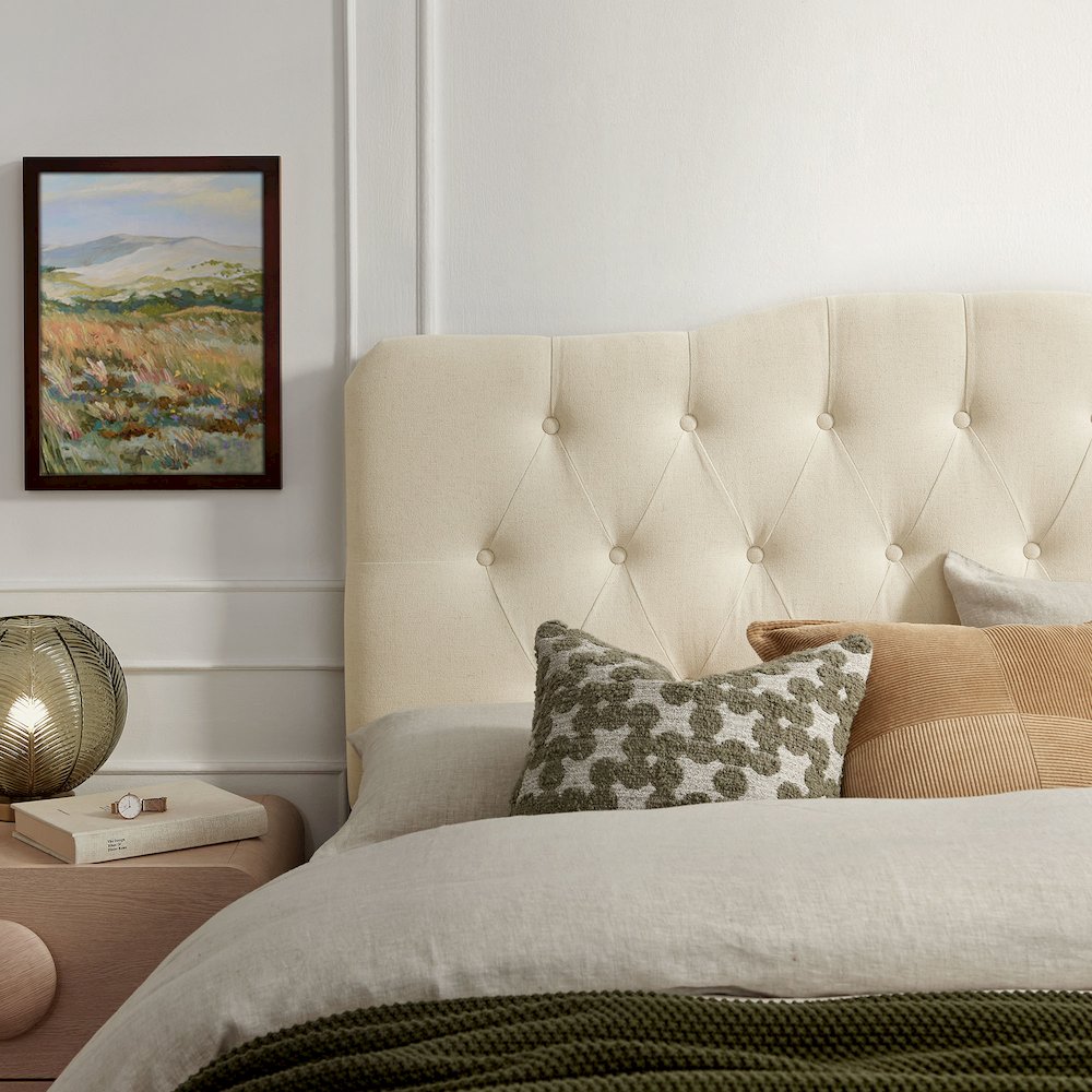 Annabel Premium Linen Blend Full Headboard