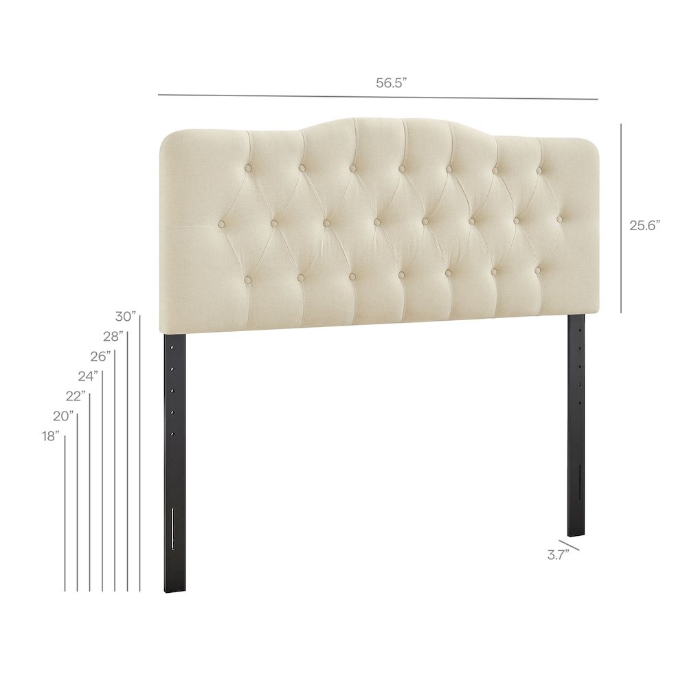 Annabel Premium Linen Blend Full Headboard