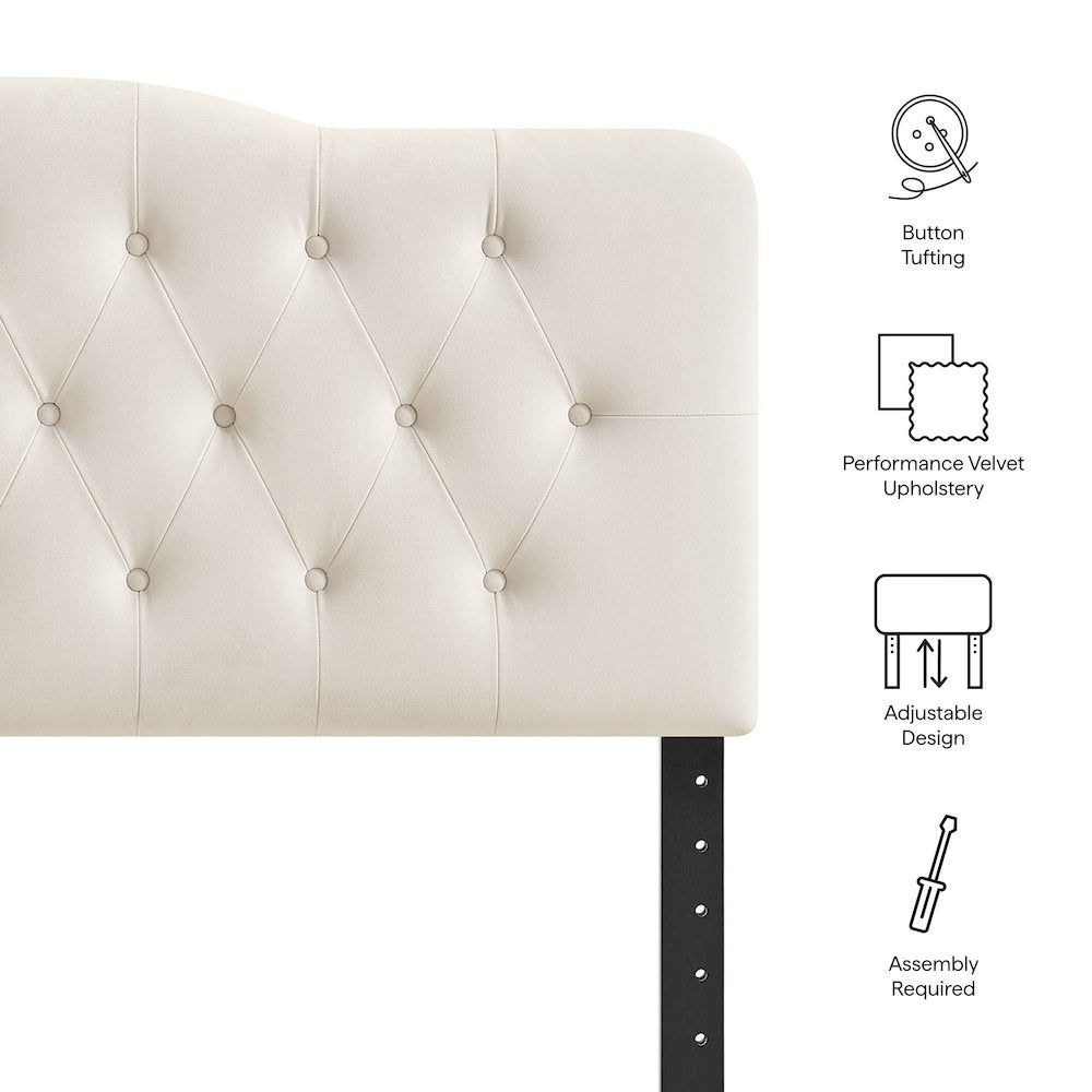 Annabel Stain-Resistant Performance Velvet Queen Headboard