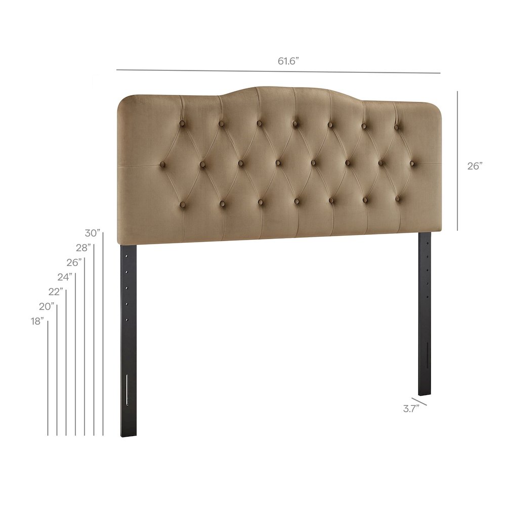 Annabel Stain-Resistant Performance Velvet Queen Headboard