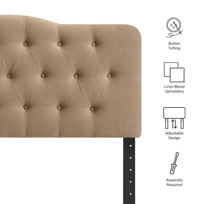Annabel Premium Linen Blend Queen Headboard