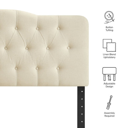 Annabel Premium Linen Blend Queen Headboard