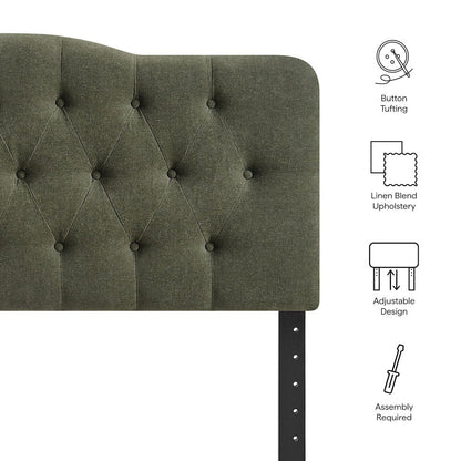 Annabel Premium Linen Blend Queen Headboard