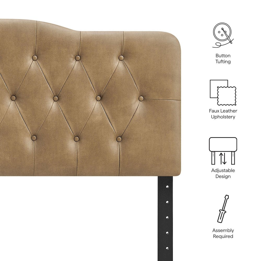 Annabel Vegan Leather King Headboard