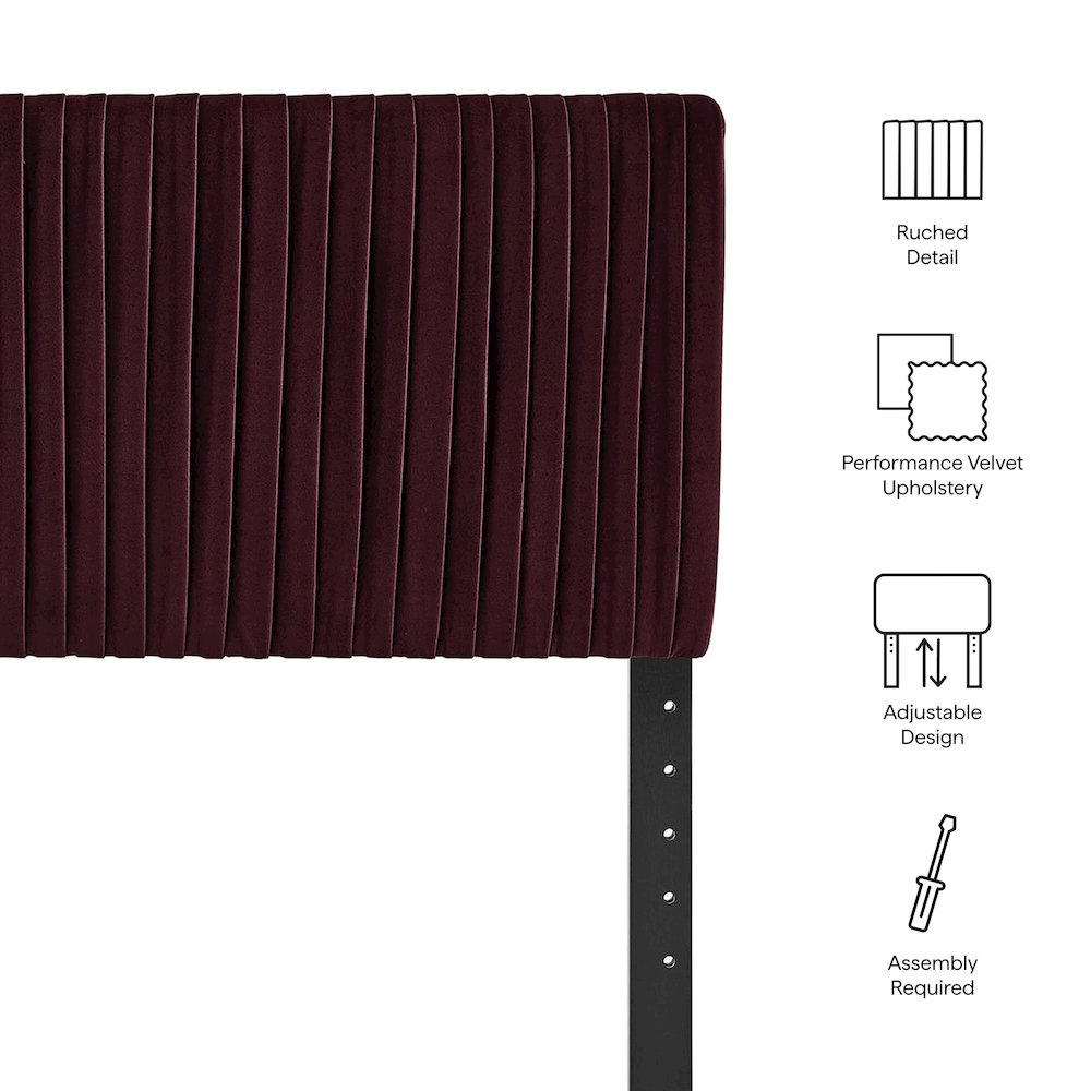 Eloise Stain-Resistant Performance Velvet King Headboard