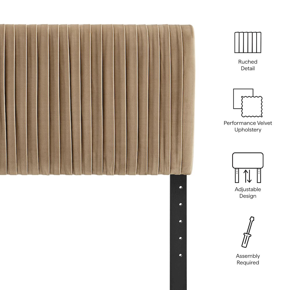 Eloise Stain-Resistant Performance Velvet King Headboard