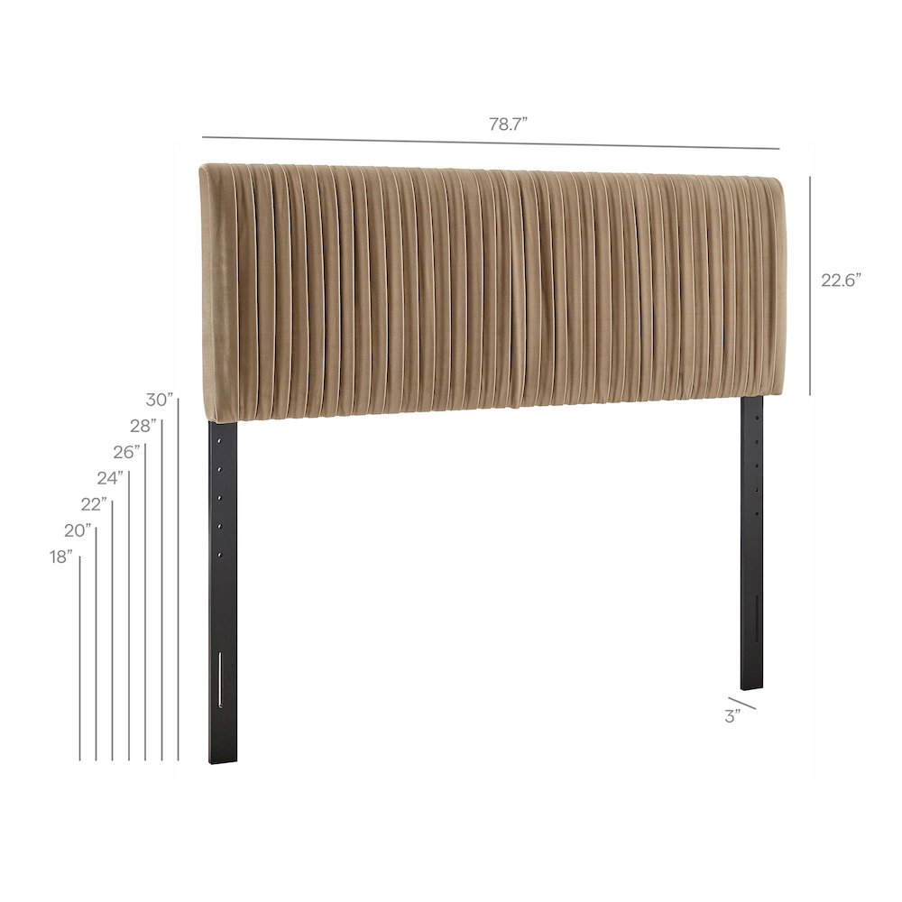 Eloise Stain-Resistant Performance Velvet King Headboard