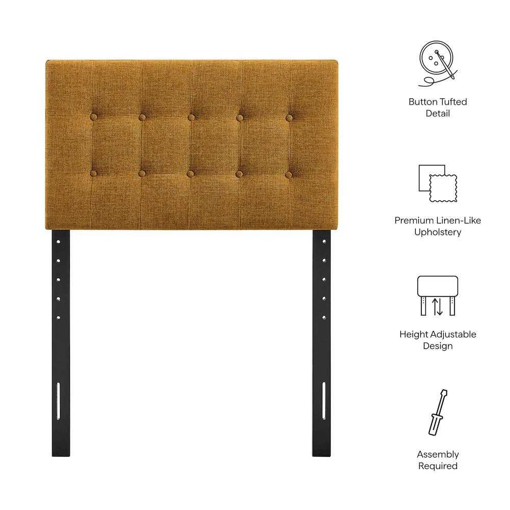 Emily Fabric Upholstered Twin Size Headboard