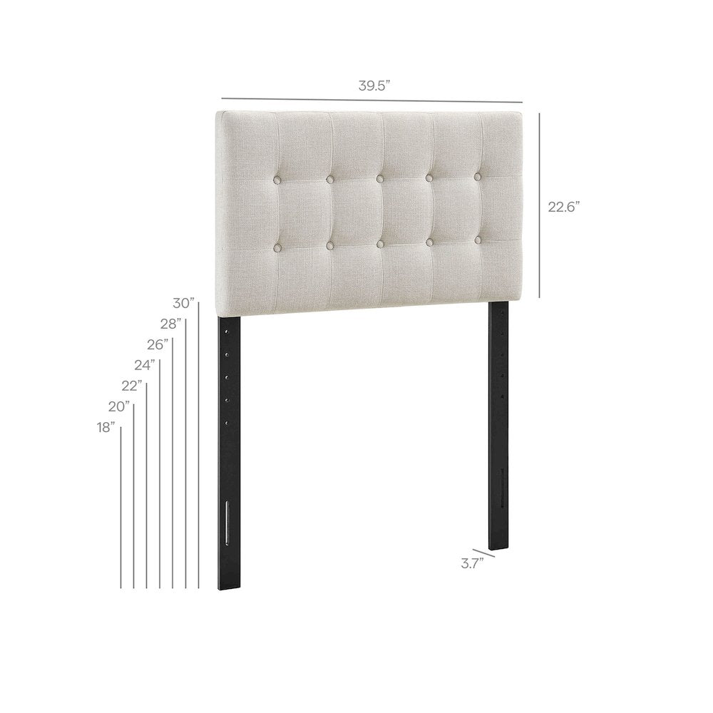 Emily Fabric Upholstered Twin Size Headboard