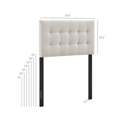 Emily Fabric Upholstered Twin Size Headboard