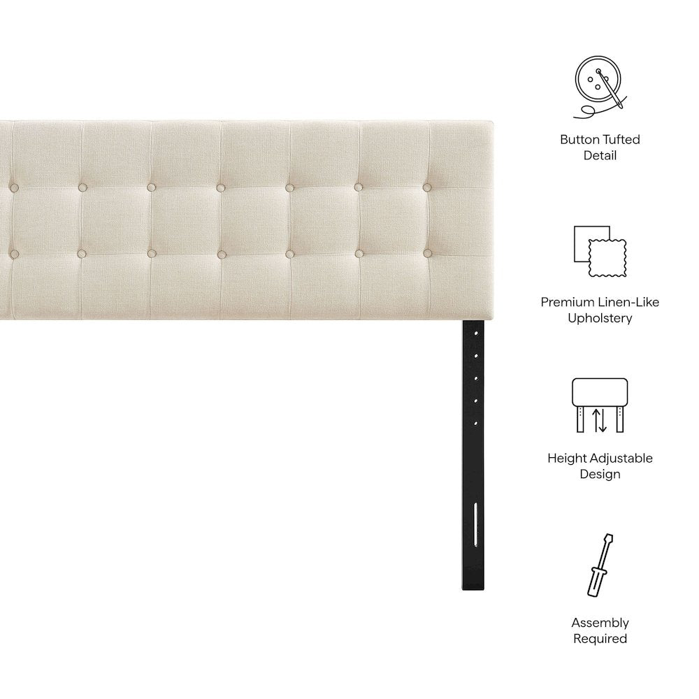 Emily Fabric Upholstered Full Size Headboard