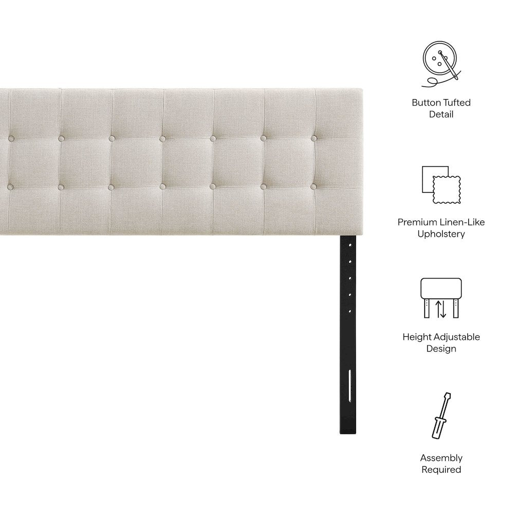 Emily Fabric Upholstered Full Size Headboard
