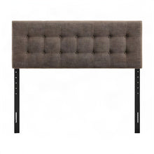 Fabric Upholstered Full Size Headboard Only, Padded and Adjustable, Mocha