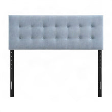 Fabric Upholstered Full Size Headboard Only, Padded and Adjustable, Sky Blue