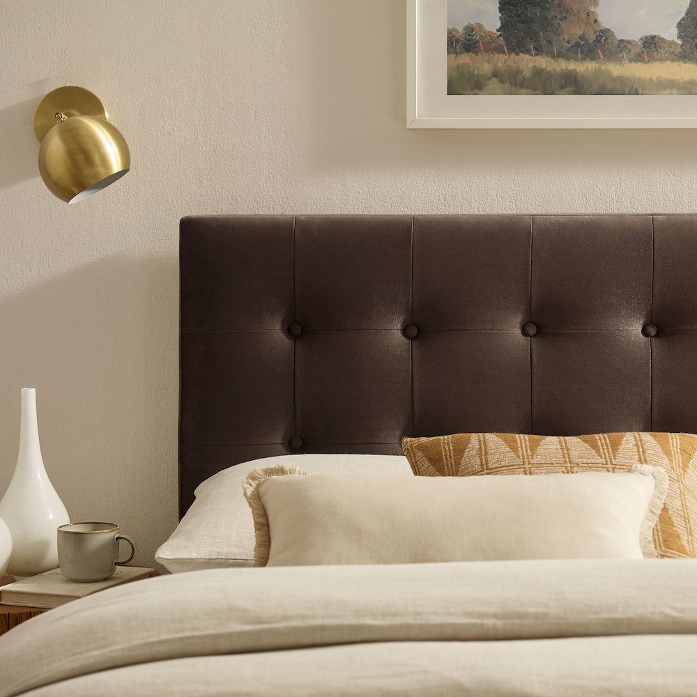 Emily Stain-Resistant Performance Velvet Queen Size Headboard