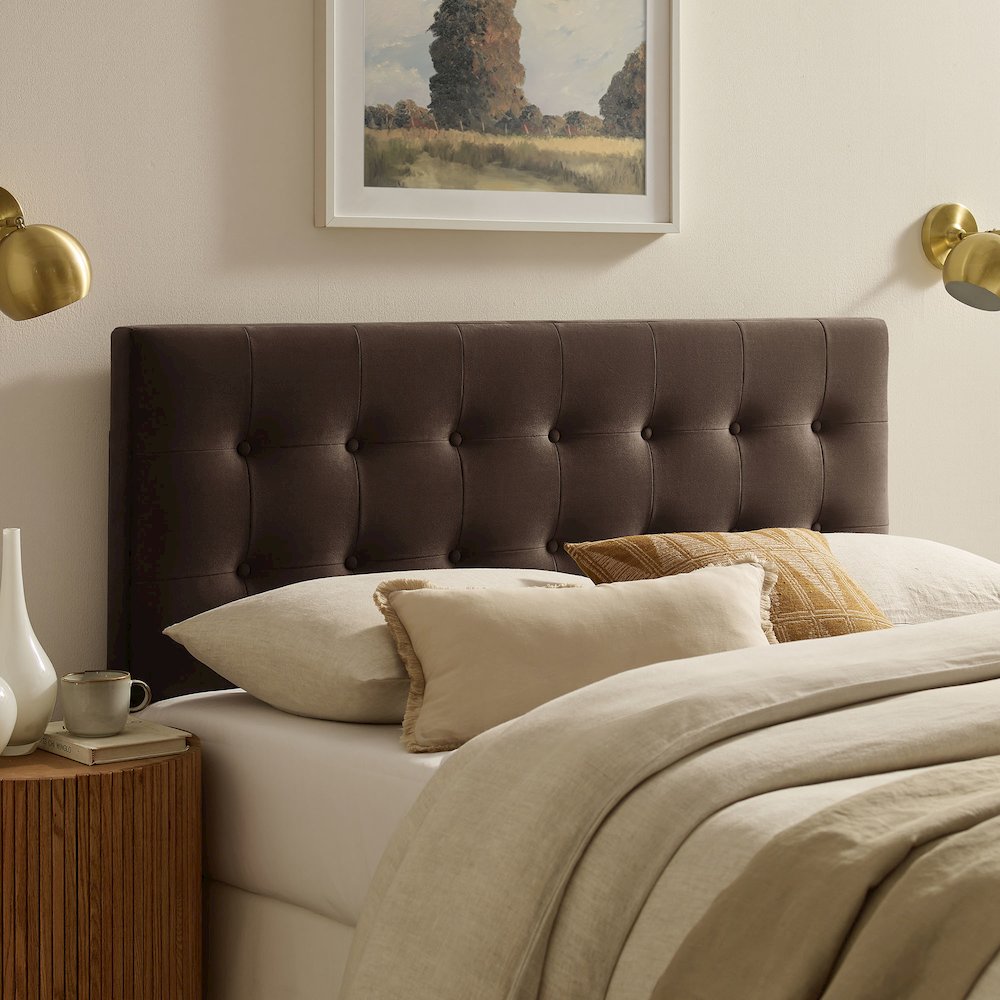 Emily Stain-Resistant Performance Velvet Queen Size Headboard
