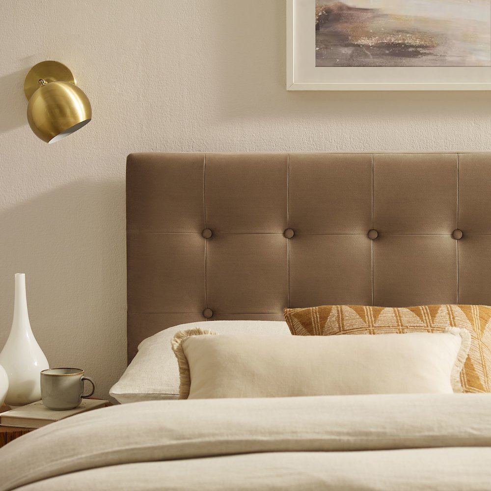 Emily Stain-Resistant Performance Velvet Queen Size Headboard
