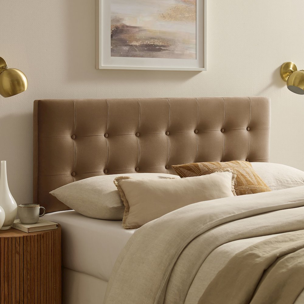 Emily Stain-Resistant Performance Velvet Queen Size Headboard