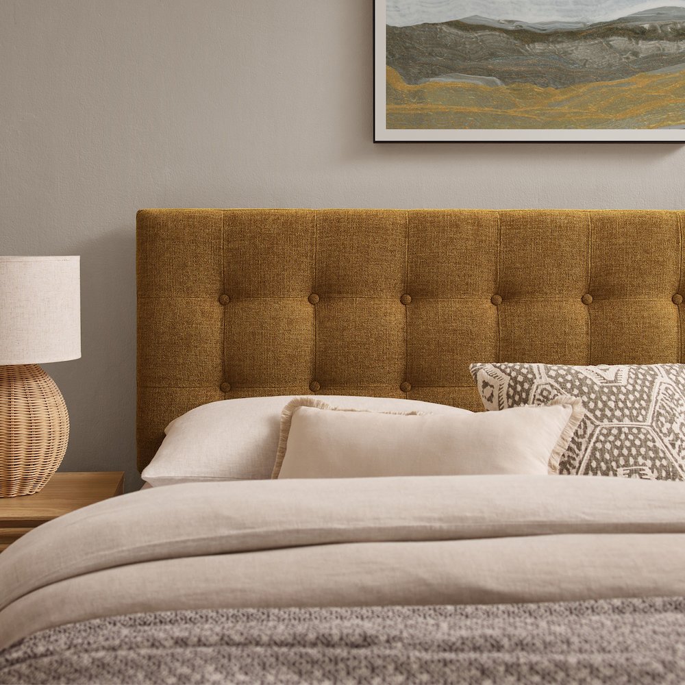 Emily Fabric Upholstered Queen Size Headboard
