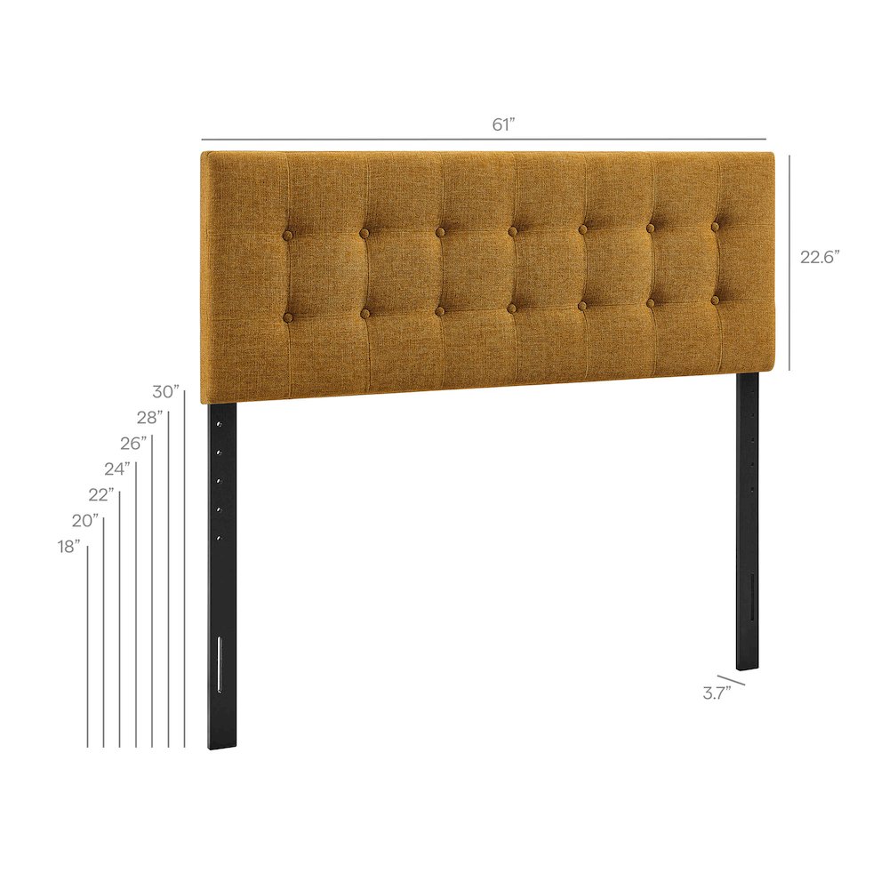 Emily Fabric Upholstered Queen Size Headboard