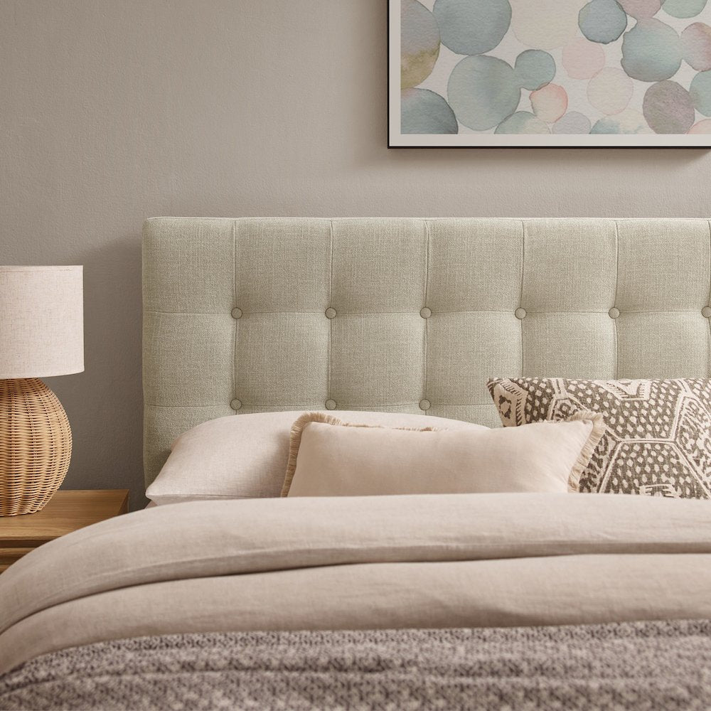 Emily Fabric Upholstered Queen Size Headboard