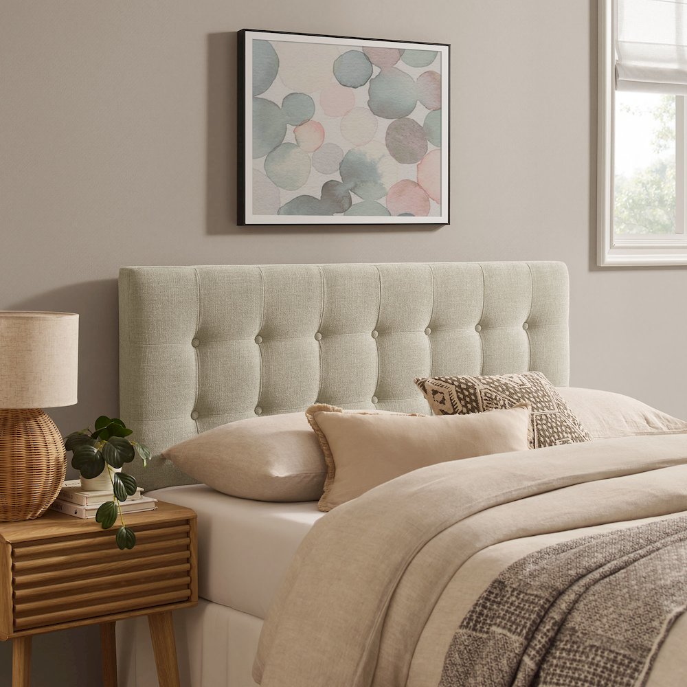 Emily Fabric Upholstered Queen Size Headboard