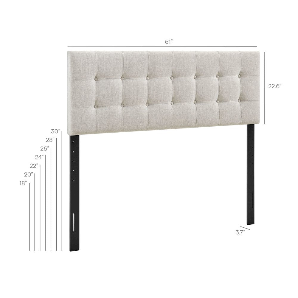 Emily Fabric Upholstered Queen Size Headboard