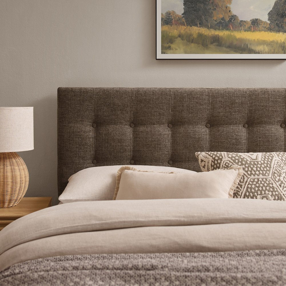 Emily Fabric Upholstered Queen Size Headboard