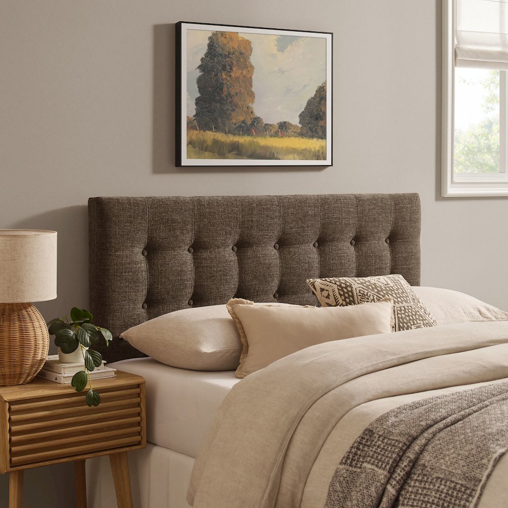 Emily Fabric Upholstered Queen Size Headboard