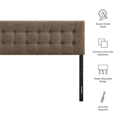 Emily Fabric Upholstered Queen Size Headboard