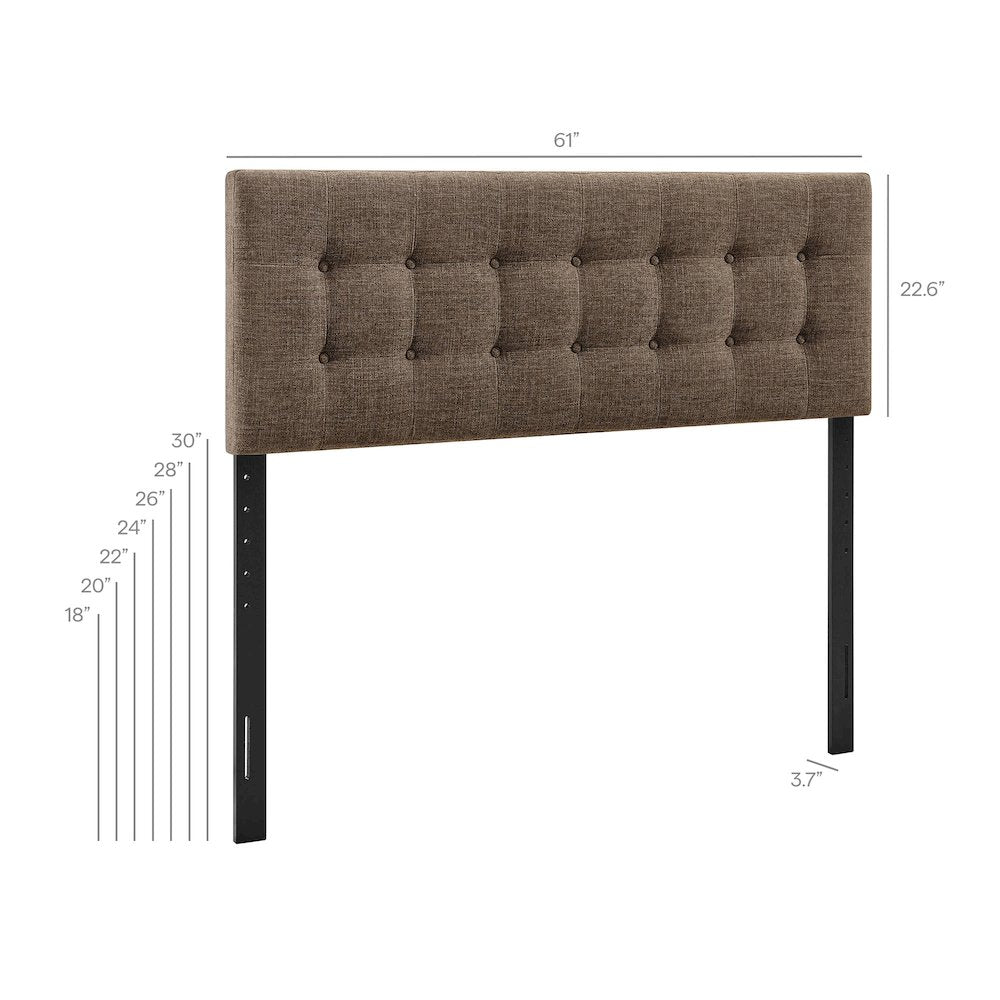 Emily Fabric Upholstered Queen Size Headboard