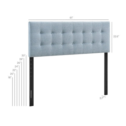 Emily Fabric Upholstered Queen Size Headboard