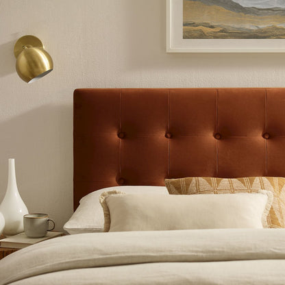 Emily Stain-Resistant Performance Velvet King Size Headboard