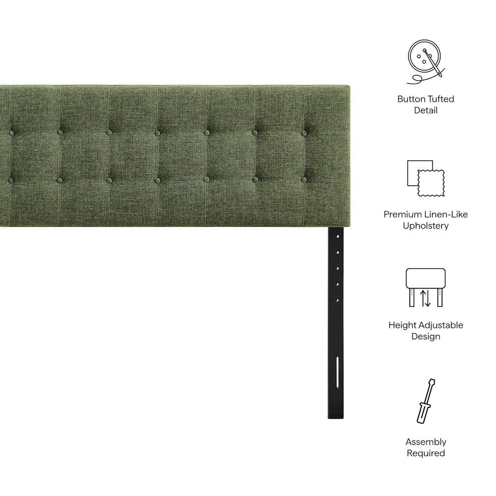 Emily Fabric Upholstered King Size Headboard