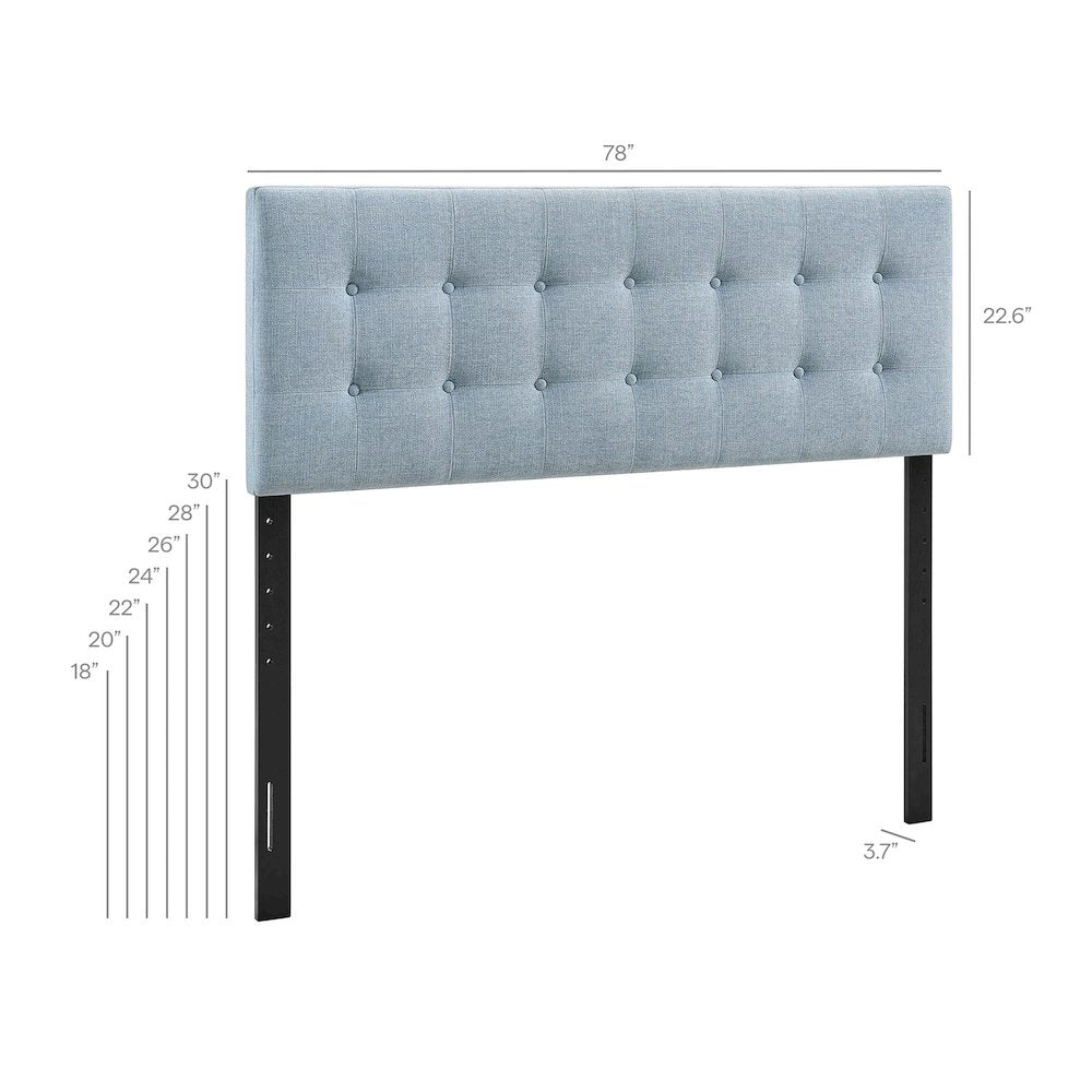 Emily Fabric Upholstered King Size Headboard