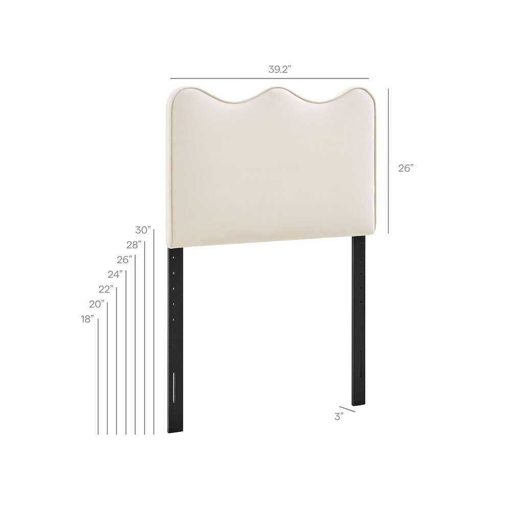 Athena Stain-Resistant Performance Velvet Twin Size Headboard