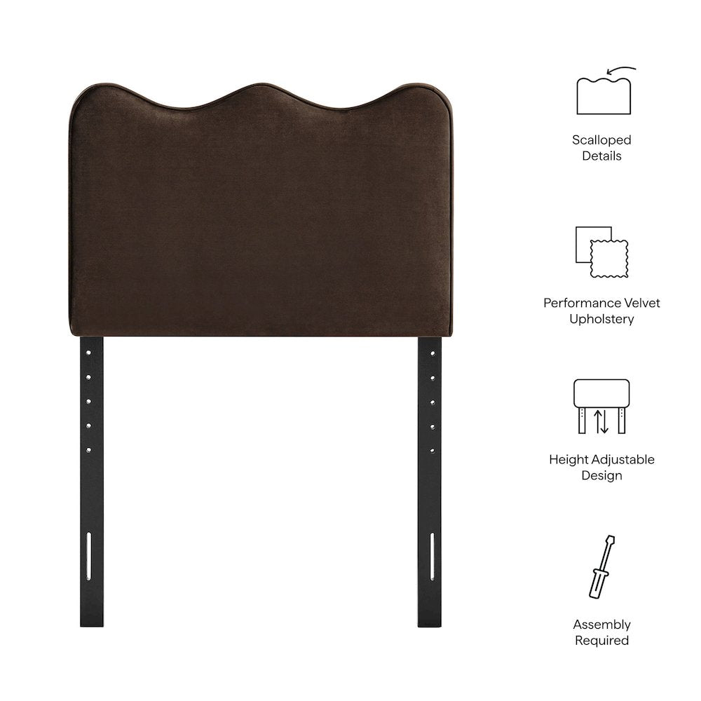 Athena Stain-Resistant Performance Velvet Twin Size Headboard