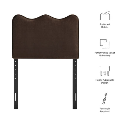 Athena Stain-Resistant Performance Velvet Twin Size Headboard