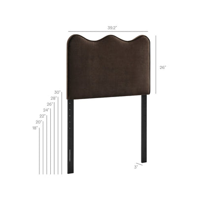 Athena Stain-Resistant Performance Velvet Twin Size Headboard