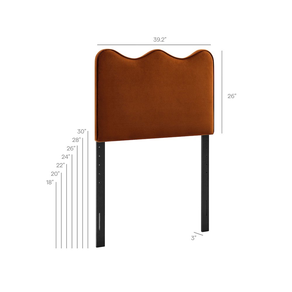 Athena Stain-Resistant Performance Velvet Twin Size Headboard
