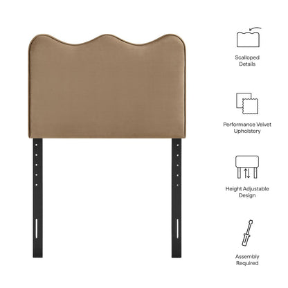 Athena Stain-Resistant Performance Velvet Twin Size Headboard
