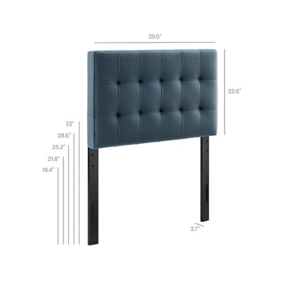 Lily Stain-Resistant Performance Velvet Twin Size Headboard
