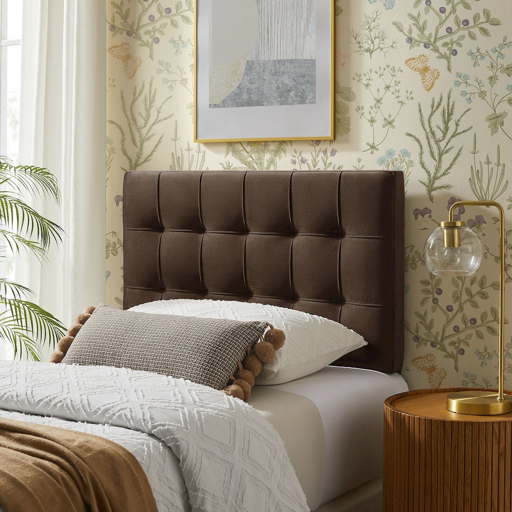 Lily Stain-Resistant Performance Velvet Twin Size Headboard