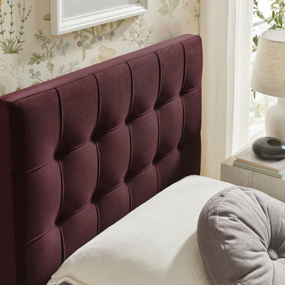 Lily Stain-Resistant Performance Velvet Twin Size Headboard