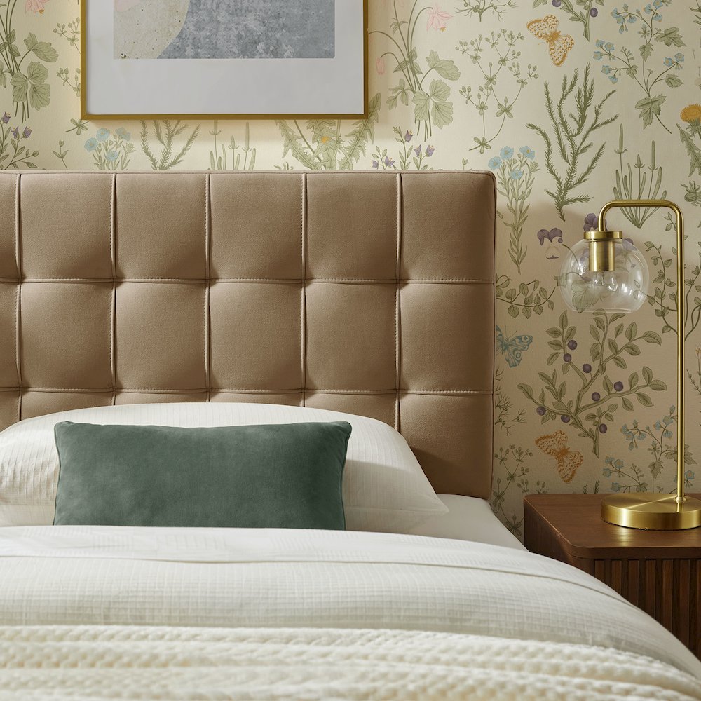 Lily Stain-Resistant Performance Velvet Twin Size Headboard