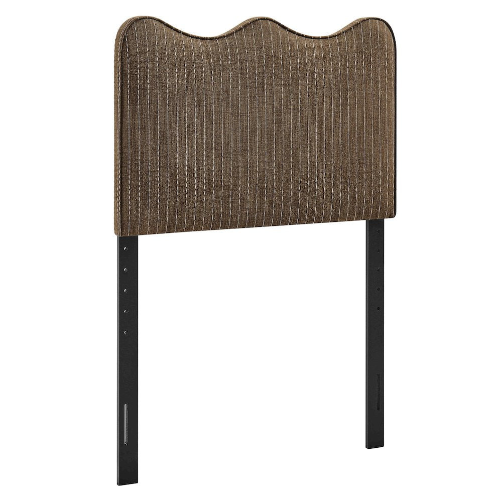 Athena Striped Fabric Upholstered Twin Size Headboard