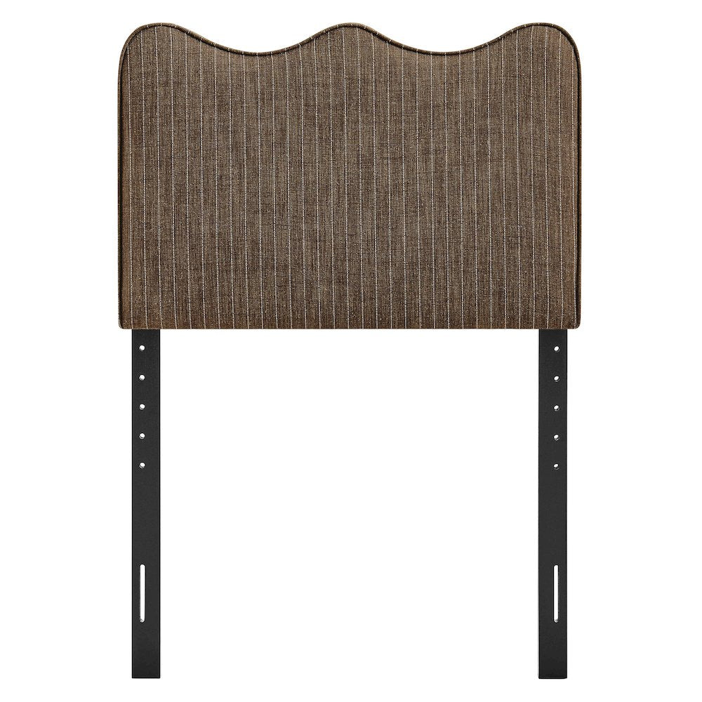 Athena Striped Fabric Upholstered Twin Size Headboard