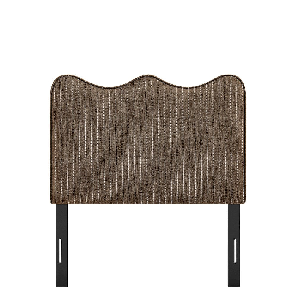 Athena Striped Fabric Upholstered Twin Size Headboard
